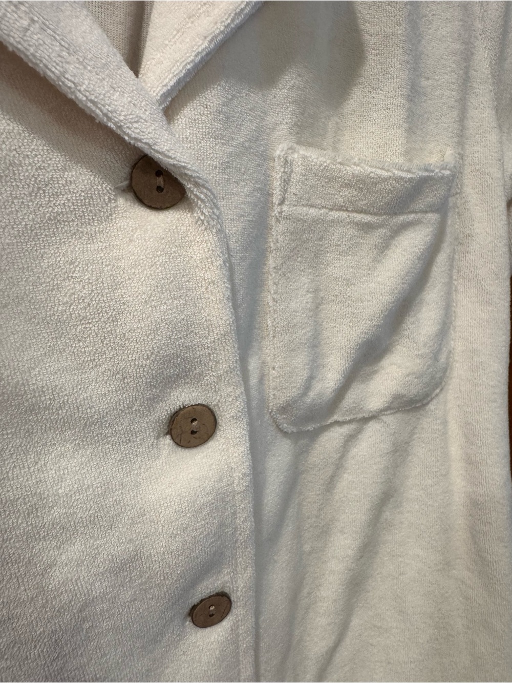Faherty ‘Surfs Up Top’ - White Terry Short Sleeve Shirt - Never Worn - Picture 3 of 6